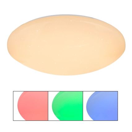 Globo - Ściemnialna lampa sufitowa LED RGB/48W/230V + LED/10W 2700-6500K śr. 50 cm + pilot zdalnego sterowania