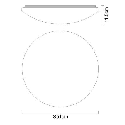 Globo - Ściemnialna lampa sufitowa LED RGB/48W/230V + LED/10W 2700-6500K śr. 50 cm + pilot zdalnego sterowania