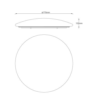 Globo - LED Plafon ściemnialny LED/80W/230V + pilot zdalnego sterowania