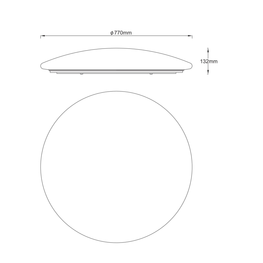 Globo - LED Plafon ściemnialny LED/80W/230V + pilot zdalnego sterowania