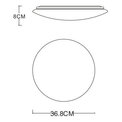 GLOBO - LED Plafon LED/24W/230V