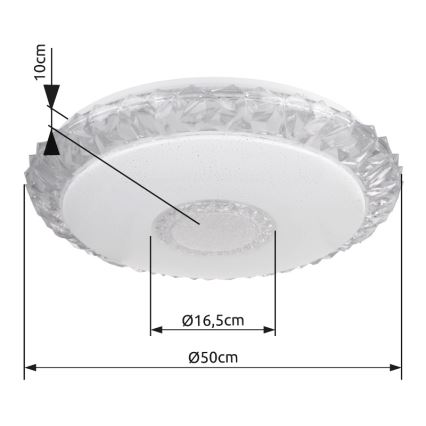 Globo - LED regulowane oświetlenie sufitowe LED/40W/230V 2700-6500K śr. 50 cm Wi-Fi Tuya + pilot zdalnego sterowania
