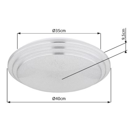 Globo - LED Plafon ściemnialny LED/18W/230V śr. 40 cm 2700-6500K + zdalne sterowanie