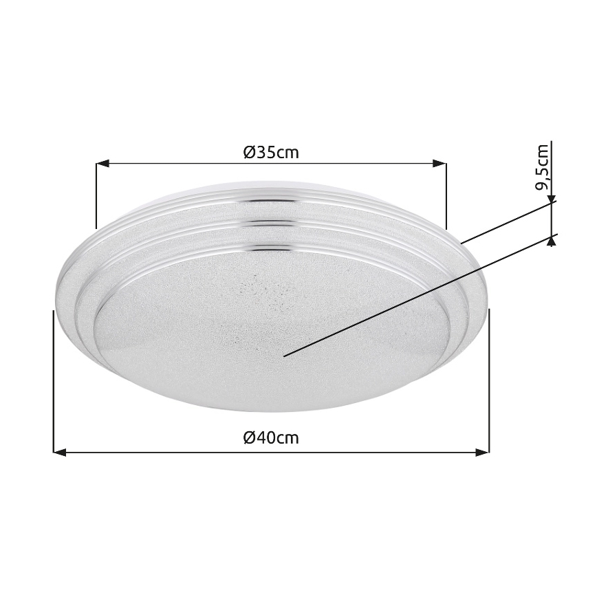 Globo - LED Plafon ściemnialny LED/18W/230V śr. 40 cm 2700-6500K + zdalne sterowanie