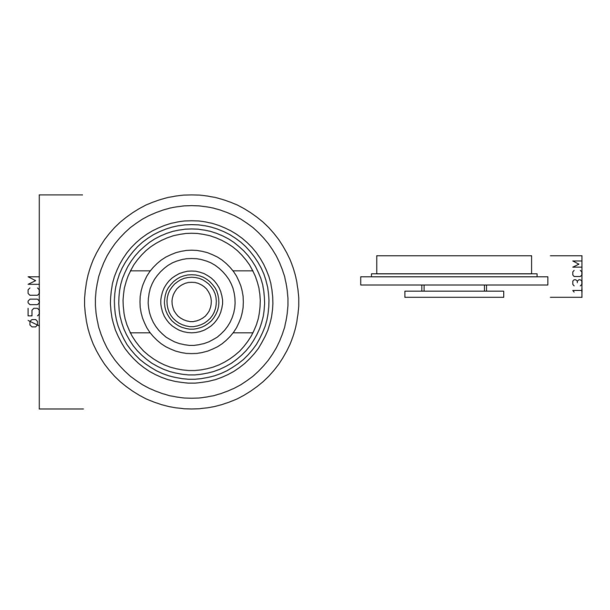 Globo - LED Regulowane oświetlenie sufitowe LED/50W/230V 2700-6000K + pilot do zdalnego sterowania