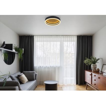 Globo - LED Plafon LED/24W/230V śr. 30 cm czarny