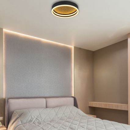 Globo - LED Plafon LED/24W/230V śr. 30 cm czarny
