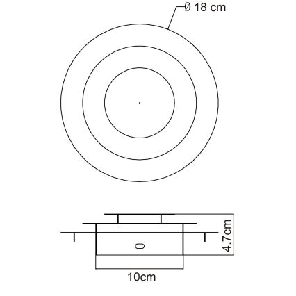 Globo - LED lampa sufitowa LED/18W/230V 3000K śr. 18 cm złota