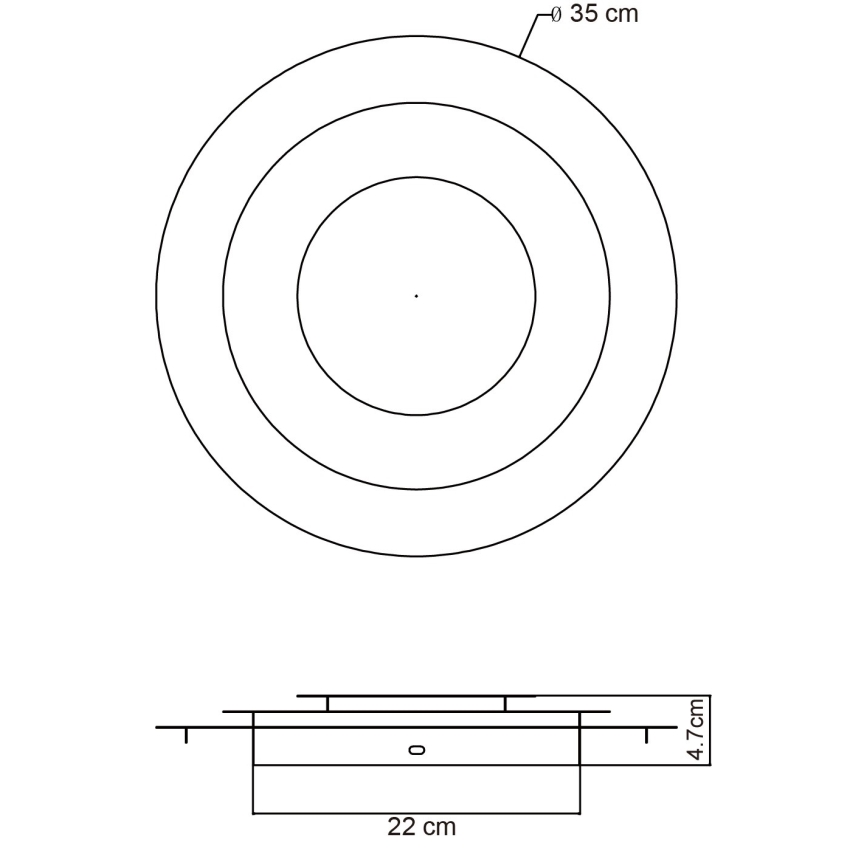 Globo - Lampa sufitowa LED 24W/230V 3000K, Ø 35 cm, złota