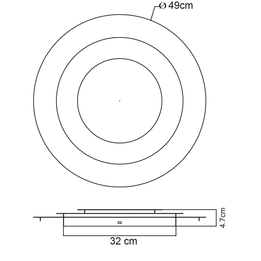 Globo - Lampa sufitowa LED LED/40W/230V 3000K, średnica 49 cm, złota