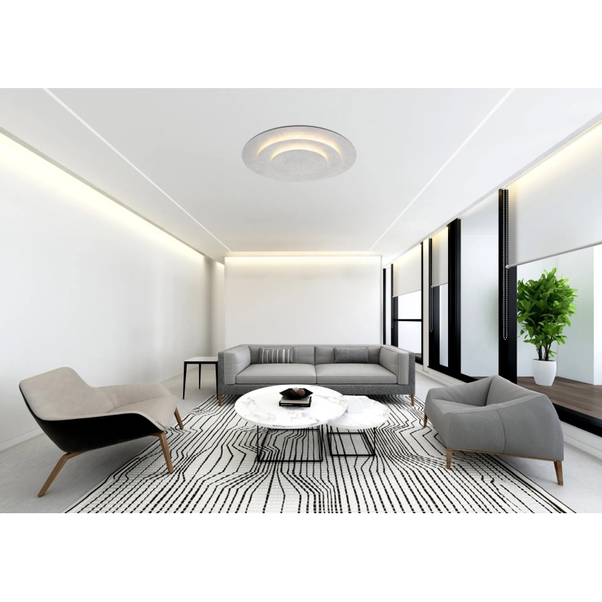 Globo - Lampa sufitowa LED/40W/230V 3000K śr. 49 cm srebrna