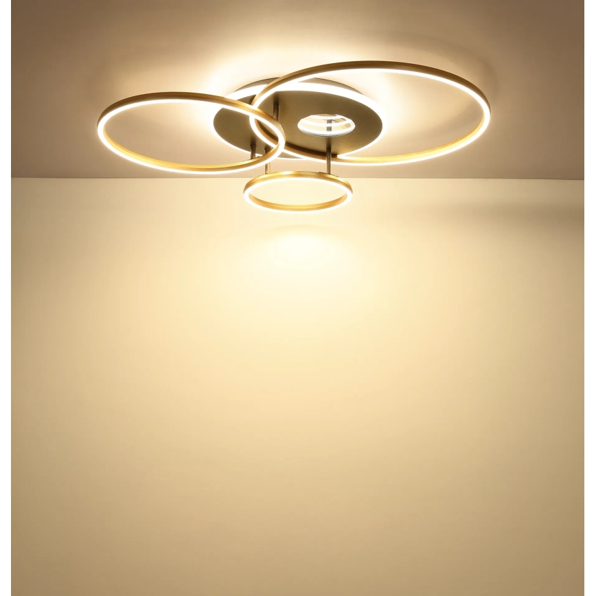 Globo - LED ściemnialna oprawa sufitowa LED/54W/230V 2700-6500K 90x70 cm antracyt/złoty + pilot zdalnego sterowania