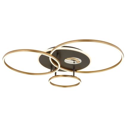 Globo - LED ściemnialna oprawa sufitowa LED/54W/230V 2700-6500K 90x70 cm antracyt/złoty + pilot zdalnego sterowania