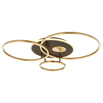 Globo - LED ściemnialna oprawa sufitowa LED/54W/230V 2700-6500K 90x70 cm antracyt/złoty + pilot zdalnego sterowania