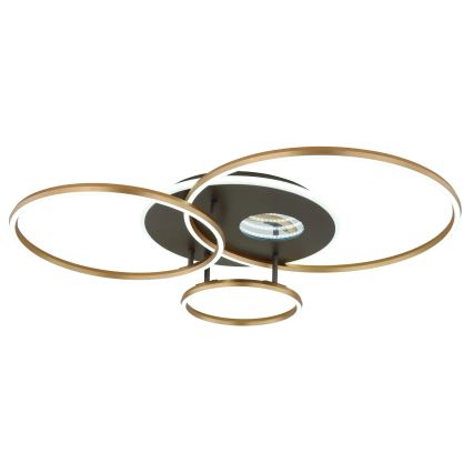 Globo - LED ściemnialna oprawa sufitowa LED/54W/230V 2700-6500K 90x70 cm antracyt/złoty + pilot zdalnego sterowania