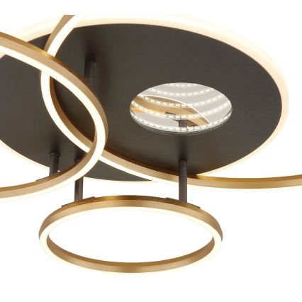 Globo - LED ściemnialna oprawa sufitowa LED/54W/230V 2700-6500K 90x70 cm antracyt/złoty + pilot zdalnego sterowania