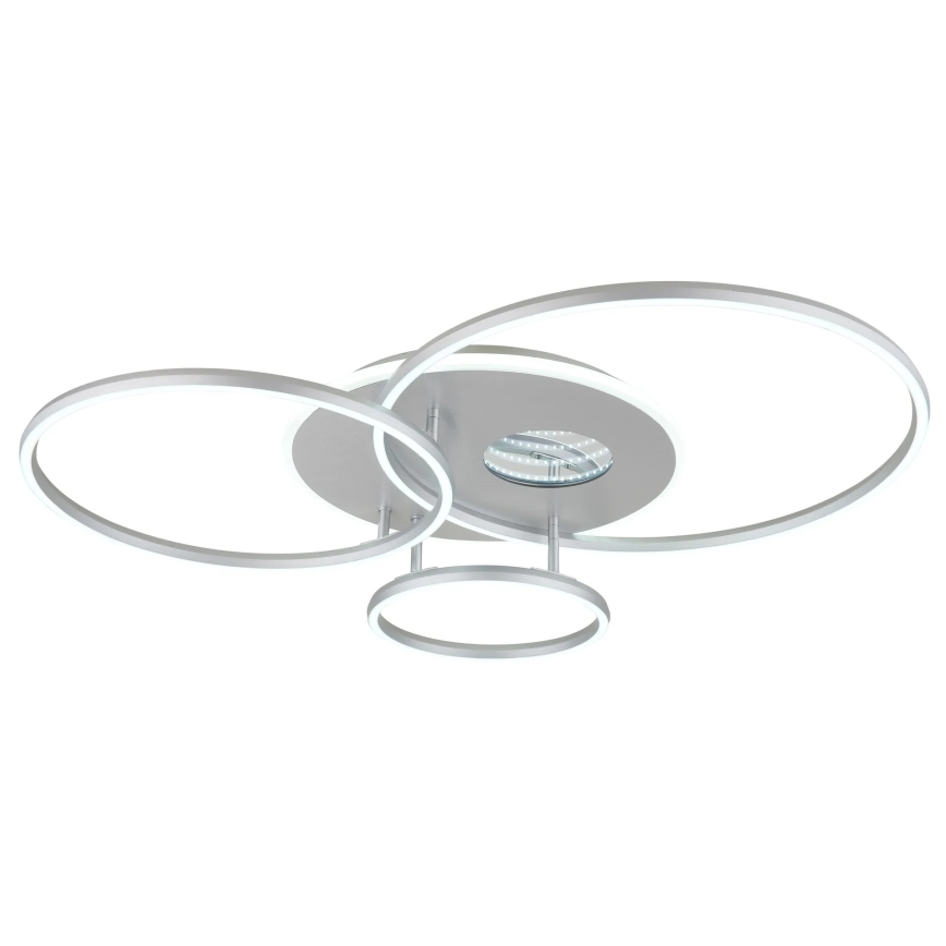 Globo - ściemnialny plafon LED/54W/230V 2700-6500K 90x70 cm srebrny + pilot