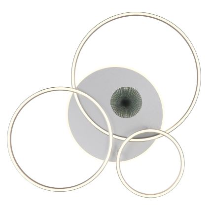 Globo - ściemnialny plafon LED/54W/230V 2700-6500K 90x70 cm srebrny + pilot
