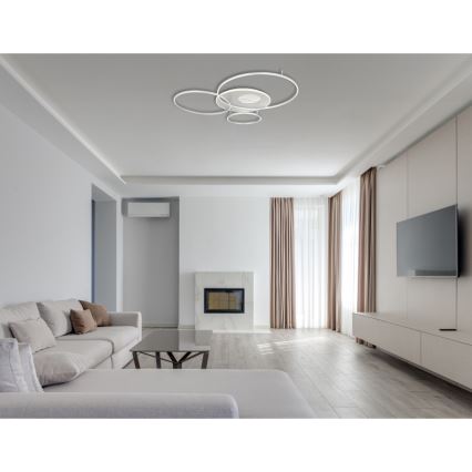 Globo - LED Plafon ściemnialny LED/70W/230V 2700-6500K matowy chrom + zdalne sterowanie