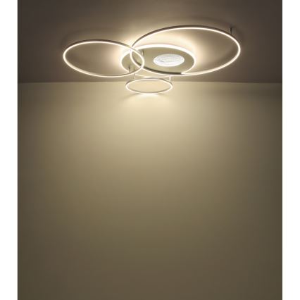 Globo - LED Plafon ściemnialny LED/70W/230V 2700-6500K matowy chrom + zdalne sterowanie