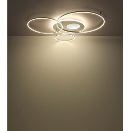 Globo - ściemnialna oprawa sufitowa LED/70W/230V 2700-6500K Wi-Fi Tuya matowy chrom + pilot zdalnego sterowania