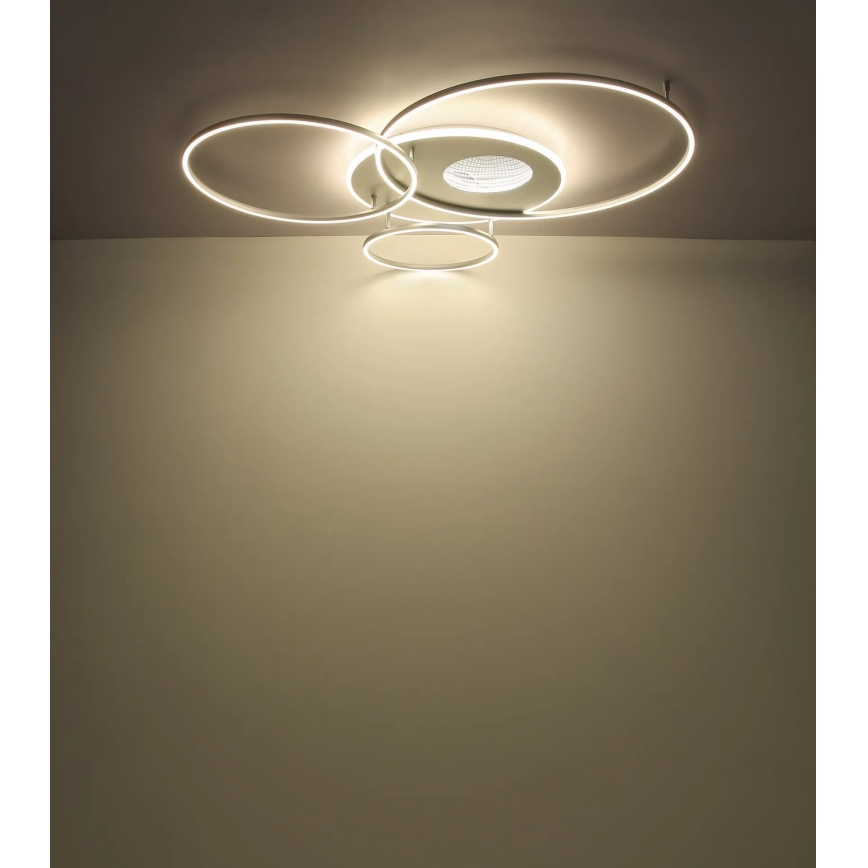 Globo - ściemnialna oprawa sufitowa LED/70W/230V 2700-6500K Wi-Fi Tuya matowy chrom + pilot zdalnego sterowania
