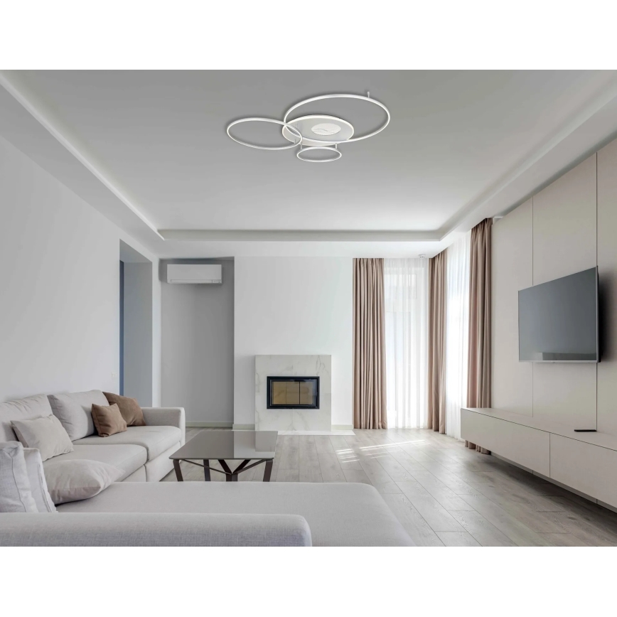 Globo - LED ściemnialna lampa sufitowa LED/70W/230V 2700-6500K Wi-Fi Tuya matowy chrom + pilot zdalnego sterowania