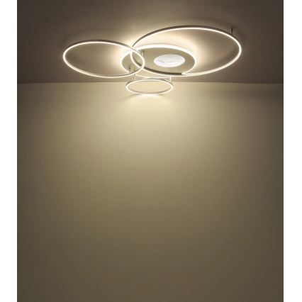Globo - LED ściemnialna lampa sufitowa LED/70W/230V 2700-6500K Wi-Fi Tuya matowy chrom + pilot zdalnego sterowania