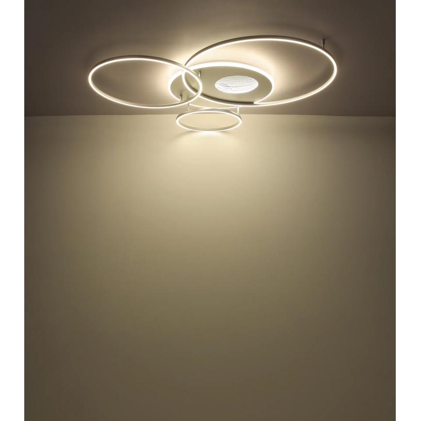 Globo - LED ściemnialna lampa sufitowa LED/70W/230V 2700-6500K Wi-Fi Tuya matowy chrom + pilot zdalnego sterowania