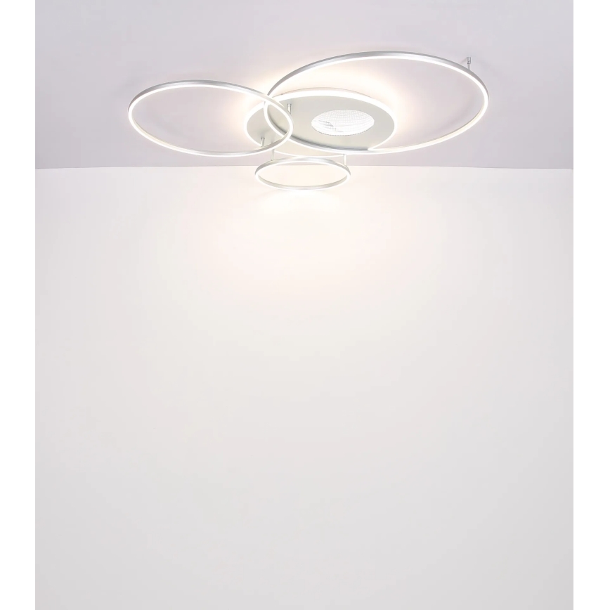 Globo - LED ściemnialna lampa sufitowa LED/70W/230V 2700-6500K Wi-Fi Tuya matowy chrom + pilot zdalnego sterowania