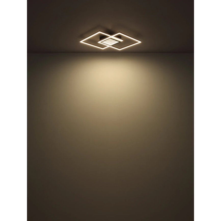 Globo - LED ściemnialna lampa sufitowa LED/32W/230V 2700-6500K 42,6x42,6 cm czarna + pilot zdalnego sterowania