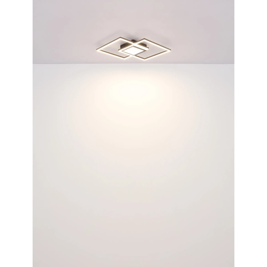 Globo - LED ściemnialna lampa sufitowa LED/32W/230V 2700-6500K 42,6x42,6 cm czarna + pilot zdalnego sterowania
