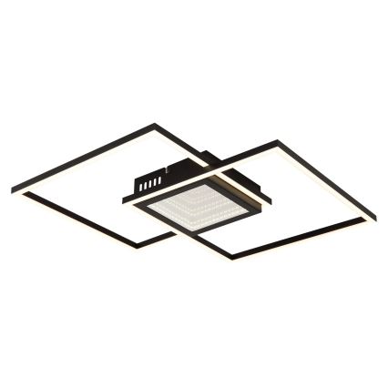 Globo - LED ściemnialna lampa sufitowa LED/32W/230V 2700-6500K 42,6x42,6 cm czarna + pilot zdalnego sterowania