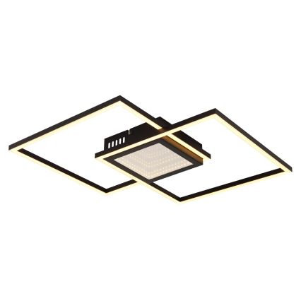 Globo - LED ściemnialna lampa sufitowa LED/32W/230V 2700-6500K 42,6x42,6 cm czarna + pilot zdalnego sterowania
