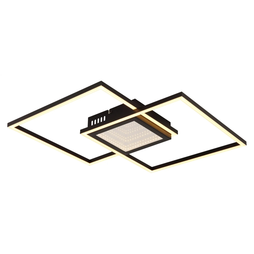 Globo - LED ściemnialna lampa sufitowa LED/32W/230V 2700-6500K 42,6x42,6 cm czarna + pilot zdalnego sterowania