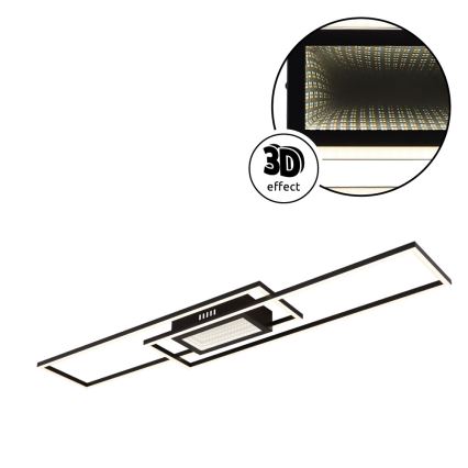 Globo - Ściemnialny plafon LED/42W/230V 2700-6500K 19,6x96 cm czarny + pilot zdalnego sterowania