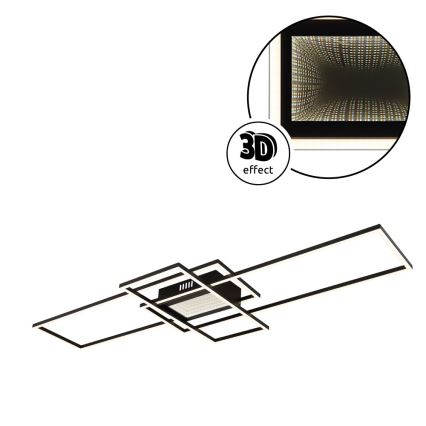 Globo - Ściemnialna lampa sufitowa LED/60W/230V 2700-6500K 42x110,8 cm czarna + pilot zdalnego sterowania