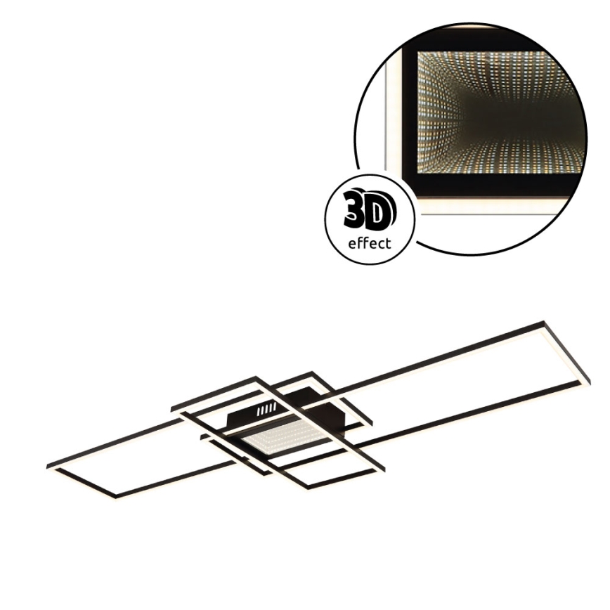 Globo - Ściemnialna lampa sufitowa LED/60W/230V 2700-6500K 42x110,8 cm czarna + pilot zdalnego sterowania