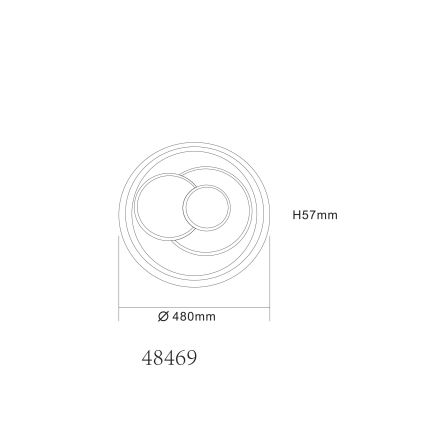 Globo - Lampa sufitowa LED/36W/230V 3000/4000/6500K Ø 48 cm