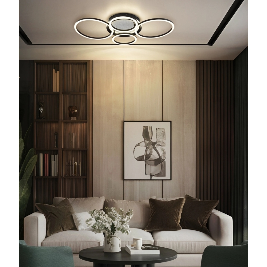 Globo - Lampa sufitowa LED/40W/230V 4000K 72x52 cm czarna