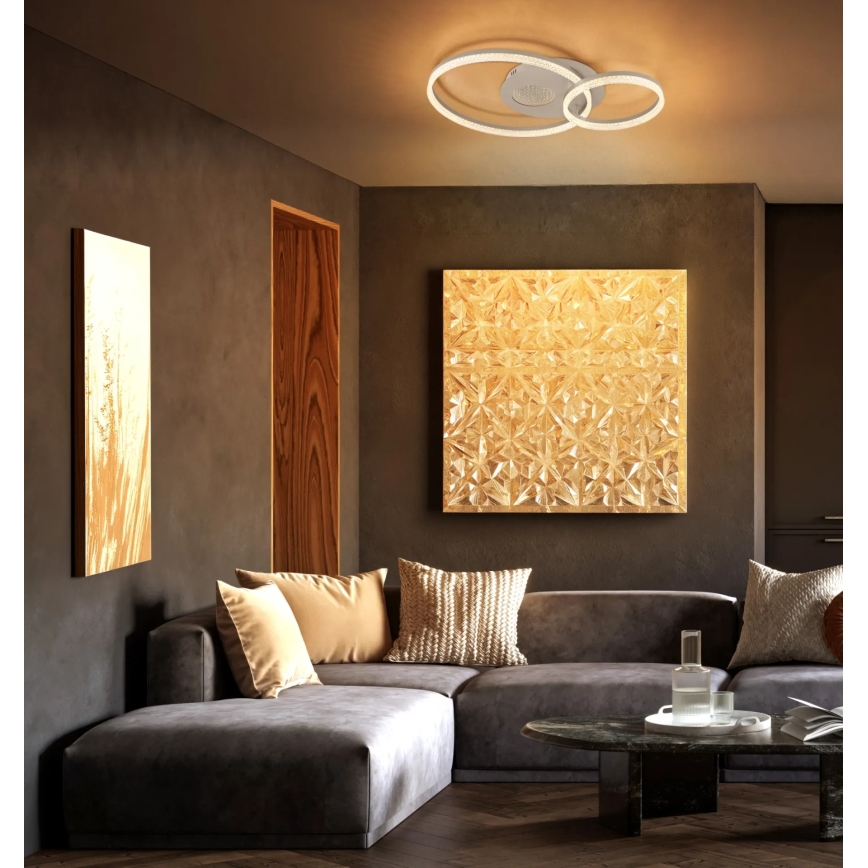 Globo - Lampa sufitowa LED/30W/230V 3000K 70x50 cm beżowa