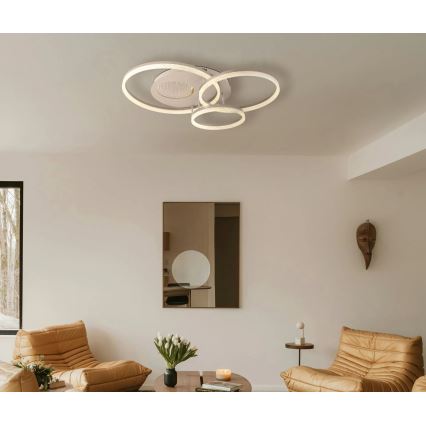 Globo - Lampa sufitowa LED/40W/230V 3000K 78x60 cm beżowa