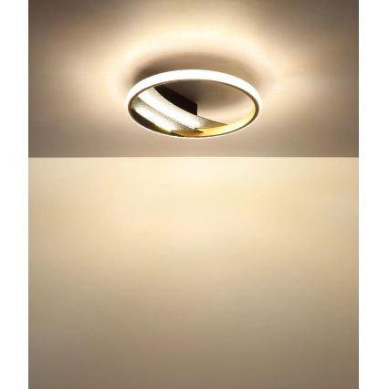 Globo - Lampa sufitowa LED/12W/230V 3000/4000/6000K śr. 29,5 cm złota