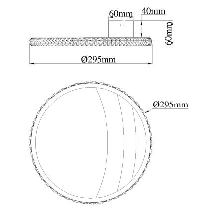 Globo - Lampa sufitowa LED/12W/230V 3000/4000/6000K śr. 29,5 cm złota