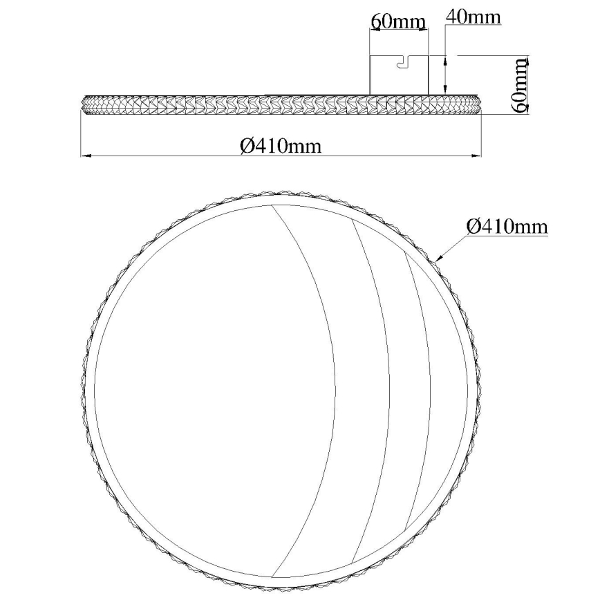 Globo - Lampa sufitowa LED/24W/230V 3000/4000/6000K śr. 41 cm złota