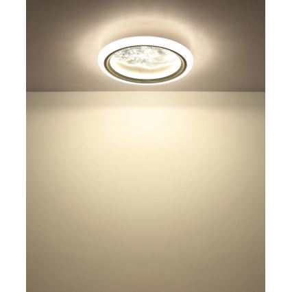 Globo - Oprawa sufitowa LED/28W/230V 3000/4200/6000K śr. 39,5 cm srebrna