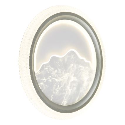 Globo - Oprawa sufitowa LED/28W/230V 3000/4200/6000K śr. 39,5 cm srebrna