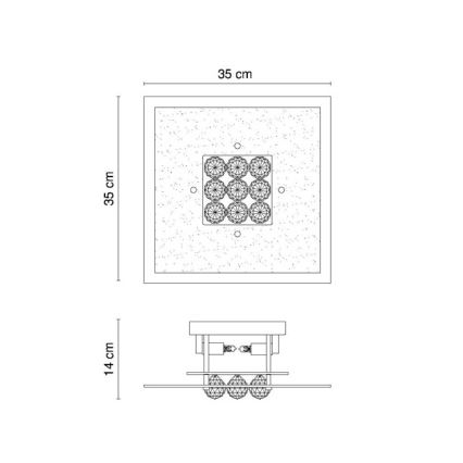Globo 48526-2 - Stropní svítidlo TARDA 2xG9/42W/230V