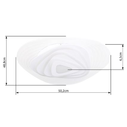 Globo - LED Plafon ściemnialny LED/40W/230V 3000-6500K 50,2x48,8 cm Wi-Fi Tuya + pilot zdalnego sterowania