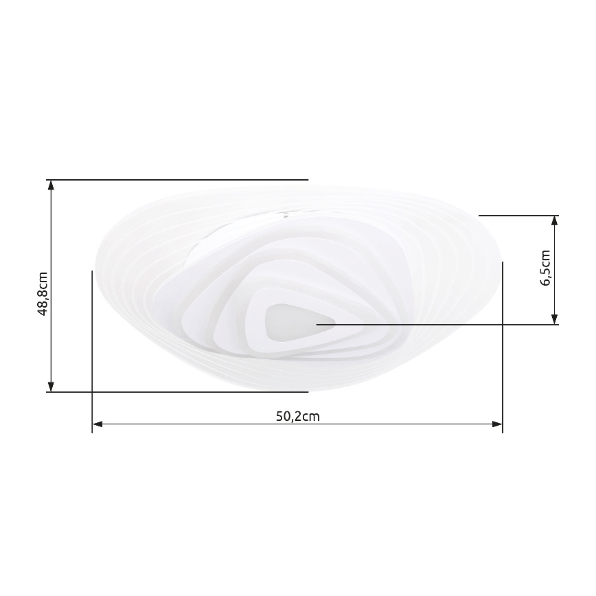 Globo - LED Plafon ściemnialny LED/40W/230V 3000-6500K 50,2x48,8 cm Wi-Fi Tuya + pilot zdalnego sterowania